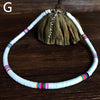 10 Colors Bohemian Short Choker Stack Wear Mixed Color Clay Clavicle Beads Chain Anniversary Gift Wedding Accessories