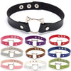 10 Colors Punk Harajuku Collar Choker Necklace Kit Head PU Leather Choker Punk Goth Handmade Neck Bracelet Jewelry Animal