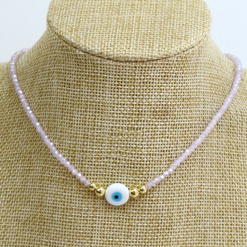 10 Pcs Handmade Blue Eyes Charms  necklace Beads Strand necklace Elegant Pearls Necklace Jewelry  necklace 90284