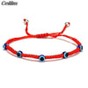 10 Style Hand Braided Lucky Evil Red String Charm Bracelet Women Men Blue Eye Round Beads Bracelet  Friendship Jewelry