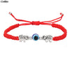 10 Style Hand Braided Lucky Evil Red String Charm Bracelet Women Men Blue Eye Round Beads Bracelet  Friendship Jewelry