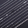 10 Style Sterling Chain Necklace 2 Style Stainless Steel Chain With Lobster Clasps Fine Chain Men Women Accessories