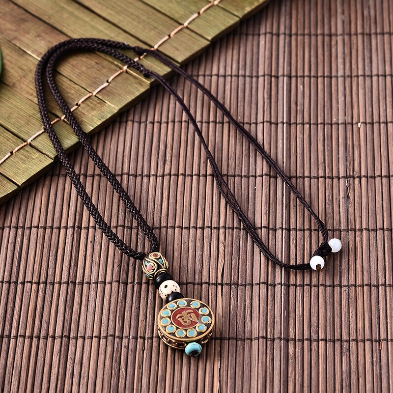 10 Types Ethnic Style Retro Small Fresh Sweater Chain Clothing Pendant Hand DIY Accessories Necklace Nepalese Copper Beads