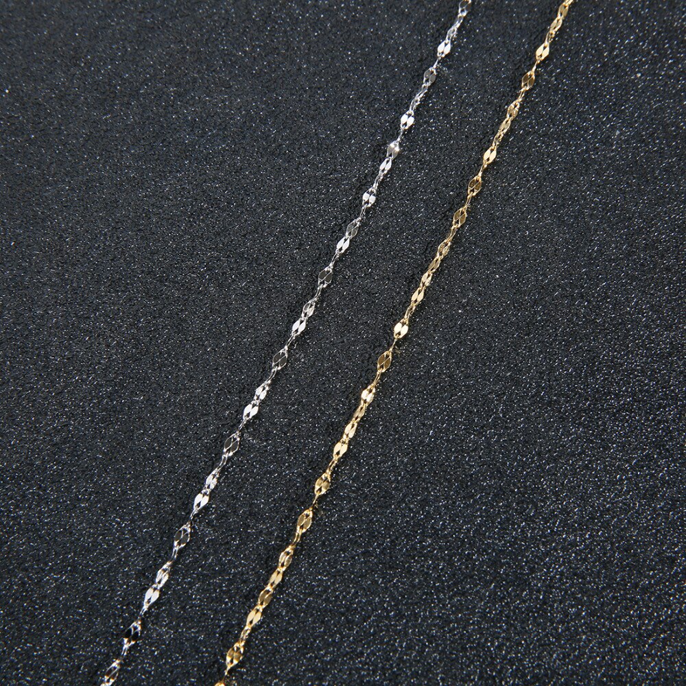 10 Yard/roll 2*4mm Gold Silver Color Rope Chain Stainless Steel Necklace For Women Men Gold Rope Chain Jewelry Gift