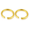 100% 18K Pure Gold 5.50mm 6.50mm 7.50mm 9mm Circle Hoop Earring For Women Simple Punk Style Brincos Round Earrings Party Jewelry