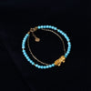 100% 24K gold brave troops Turquoise bracelets handmade DIY natural Turquoise 24k gold bracelets for women 24k gold jewelry
