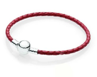 100%925 Silver Fashion Couple Leather Double Ring 1:1 pan Bracelet (Multiple Color Selection) DIY Gift Jewelry Factory Outle