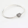 100% 925 Sterling Silver Basic Chain Crystal Embellishment Snake Clasp Bracelets Fit Charms Beads & Pendants For Women BB036