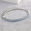100% 925 Sterling Silver Basic Chain Heart Hole Blue Side Snake Clasp Bracelets Fit Charms Beads & Pendants For Women BB045