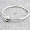 100% 925 Sterling Silver Basic Chain Heart Round Snake Clasp Bracelets Fit Charms Beads & Pendants For Women BB029