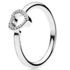 100% 925 Sterling Silver Blushing Romance Puzzle Ring charm Sparkling Droplets Ring Fit DIY Original Jewelry