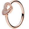 100% 925 Sterling Silver Blushing Romance Puzzle Ring charm Sparkling Droplets Ring Fit DIY Original Jewelry