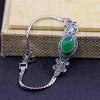 100% 925 Sterling Silver Bracelets & Bangles For Women Natural Lapis Charms Bracelet Mother Gift Fine Gemstone Jewelry SB19