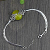 100% 925 Sterling Silver Bracelets For Women Vintage Yellow Agate Charms Bracelet Girl Gift Fine Plant Plum Blossom Jewelry SB20