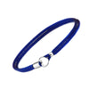 100% 925 Sterling Silver Button Dark Blue Fabric Bracelet Fit Charm Beads Diy Fine Jewelry for Women Girl Gift PFB802