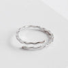 100% 925 Sterling Silver Curved Lines Open Rings For Women Creative Design Lady Prevent Allergy Fashion Jewelry