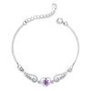 100% 925 Sterling Silver Double Angel Wings Heart Charm Bracelets Box Chain For Women Fashion Crystal Wedding Jewelry
