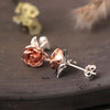 100% 925 Sterling Silver Earrings For Women 3 Color Trendy Rose Flowers Earrings Female Valentine's D Gift Fine Jewelry YE1