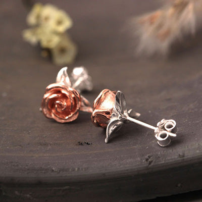 100% 925 Sterling Silver Earrings For Women 3 Color Trendy Rose Flowers Earrings Female Valentine's D Gift Fine Jewelry YE1