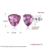 100% 925 Sterling Silver Hearts Cubic Zirconia Stone 7 Colors Austria Crystals Stud Earrings for Women Fine Jewelry brincos
