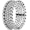 100% 925 Sterling Silver Lavish Sparkle Ring Charms Eternity Entwined Silver & Zirconia Ring Fit DIY Original Jewelry