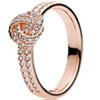 100% 925 Sterling Silver Lavish Sparkle Ring Charms Eternity Entwined Silver & Zirconia Ring Fit DIY Original Jewelry