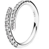 100% 925 Sterling Silver Lavish Sparkle Ring Charms Eternity Entwined Silver & Zirconia Ring Fit DIY Original Jewelry