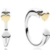 100% 925 Sterling Silver Love Locks Earring Studs Fit Original DIY Charms Pure Love Hanging Earrings Girl Gift Free mail