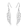 100% 925 Sterling Silver Lucky Feather Pattern Earrings For Women Fashion Jewelry & Accessories Earring Drop Shipping GNE10224
