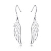 100% 925 Sterling Silver Lucky Feather Pattern Earrings For Women Fashion Jewelry & Accessories Earring Drop Shipping GNE10224