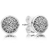 100% 925 Sterling Silver Magnolia Bloom Earring Studs Fit Original DIY Charms Forever Silver & Zirconia Earring Studs
