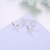100% 925 Sterling Silver Petite Plain Moon Stud Earrings for Women Silver 3 Colors Small Earrings Fine Jewelry brincos