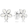 100% 925 Sterling Silver Rose Forever Earring Studs Fit Original DIY Charms Signature Stud Earrings Jewellery Wholesale