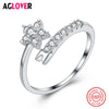 100% 925 Sterling Silver Star Meteor Rings For Women Finger Ring Famous Original Full Crystal Jewelry
