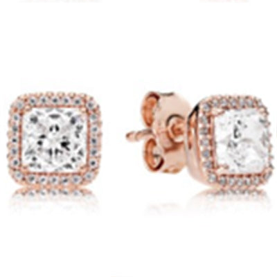 100% 925 Sterling Silver Vintage Allure Hanging Earrings Fit Original DIY Charms Entwined Earring Hoops Girl gifts