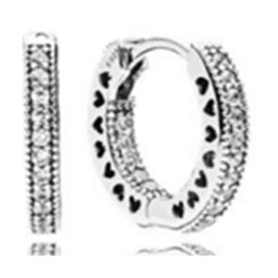 100% 925 Sterling Silver Vintage Allure Hanging Earrings Fit Original DIY Charms Entwined Earring Hoops Girl gifts