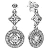 100% 925 Sterling Silver Vintage Allure Hanging Earrings Fit Original DIY Charms Entwined Earring Hoops Girl gifts