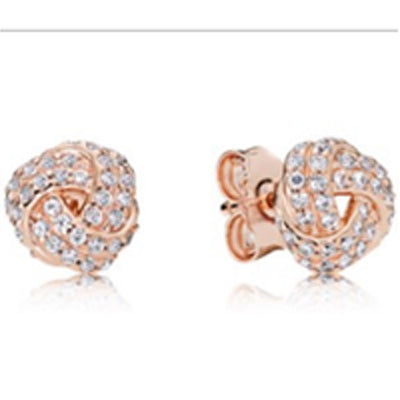 100% 925 Sterling Silver Vintage Elegance Earring Studs Fit Original DIY Charms Starshine Earring Studs Jewellery