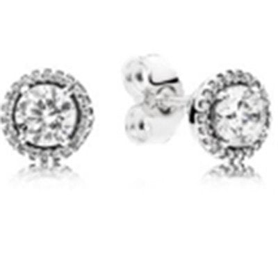 100% 925 Sterling Silver Vintage Elegance Earring Studs Fit Original DIY Charms Starshine Earring Studs Jewellery