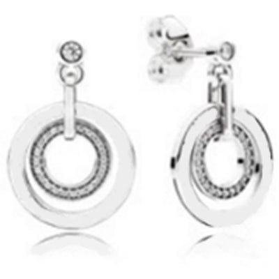 100% 925 Sterling Silver Vintage Elegance Earring Studs Fit Original DIY Charms Starshine Earring Studs Jewellery