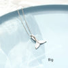 100% 925 Sterling Silver Whale & Dolphin Mermaid Tail Fashion Statement Pendant Necklace Valentine's D Gift Woman Jewelry