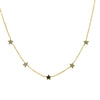 100% 925 sterling silver Wishes Stars Pendant Necklace Gold Silver Minimalist Mini collar collier delicate simple choker necklac