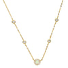100% 925 sterling silver necklace cz station link chain top quality white cz opal stone wedding gift fine silver necklaces style