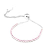 100% Authentic 925 Sterling Silver Jewelry Pink Sparkling Strand Bracelets