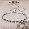 100% Authentic 925 Sterling Silver Zircon Paving Adjustable Bracelet For Women Fit European pan Charm Bracelet DIY Jewelry