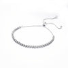100% Authentic 925 Sterling Silver Zircon Paving Adjustable Bracelet For Women Fit European pan Charm Bracelet DIY Jewelry