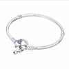 100% Authentic 925 Sterling silver Moments Bracelet With Wildfower Meadow Clasp Original pandora Snake chain DIY Jewelry