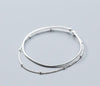 100% Authentic Real. 925 Sterling Silver Fine Jewelry Double Rows Bracelet women's GTLS749