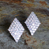 100% Genuine 925 Sterling Silver Earrings For Women Luxury Top Quality Agate Black Earrings Square Geometry Fine Jewelry SE111