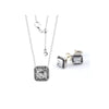 100% Genuine 925 Sterling Silver Timeless Elegance Women's Set Clear CZ Necklaces Earrings Original Jewelry Making
